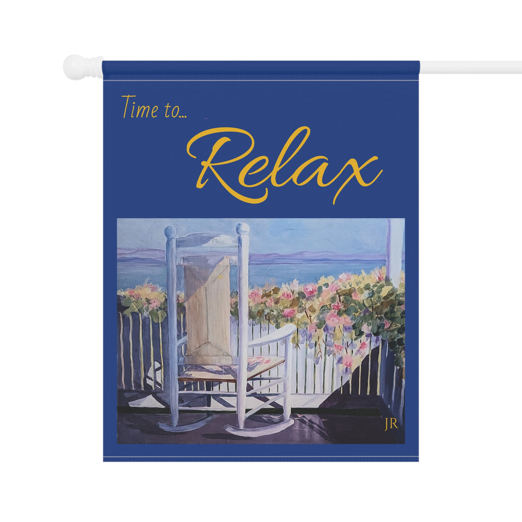 Relax Garden Flag. Relax Decorative House & Yard Banner