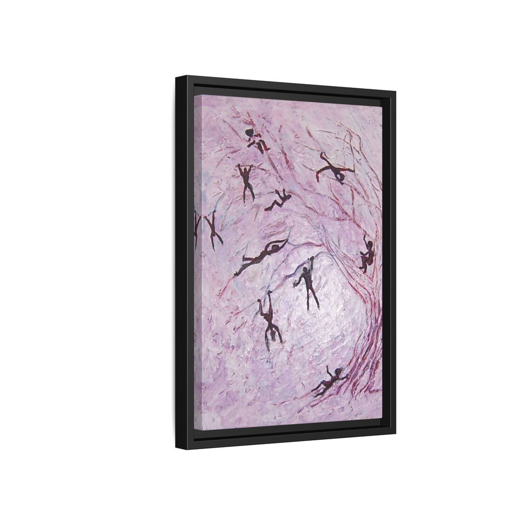 Abstract Falling Figures Matte Canvas Print (Framed)