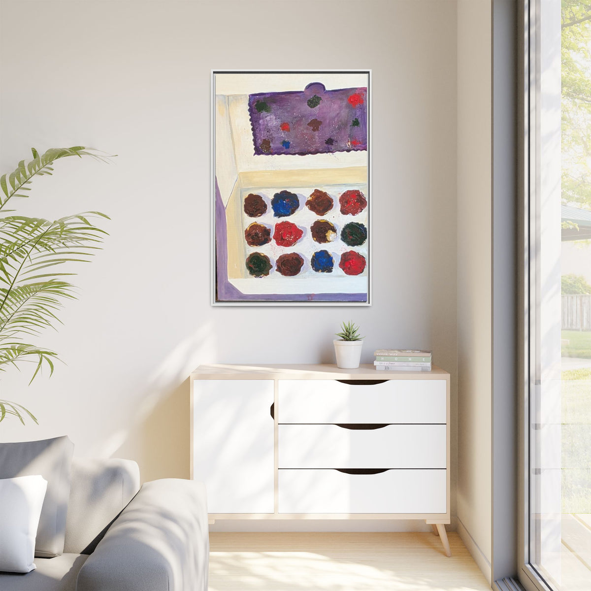 Box of Cupcakes — Framed Matte Canvas Wall Art
