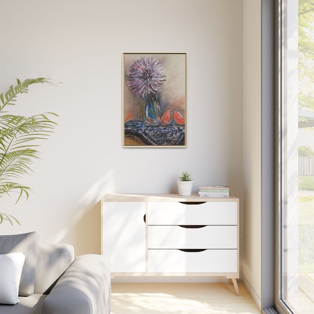Framed Canvas Art — Purple Bloom Still Life
