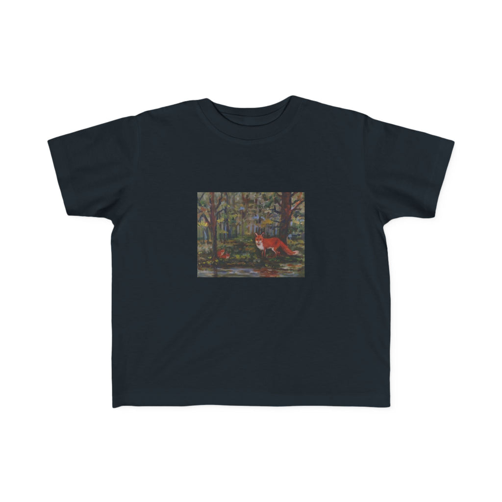 Fox Family Toddler Tee Cute Woodland Animal TShirt for Kids