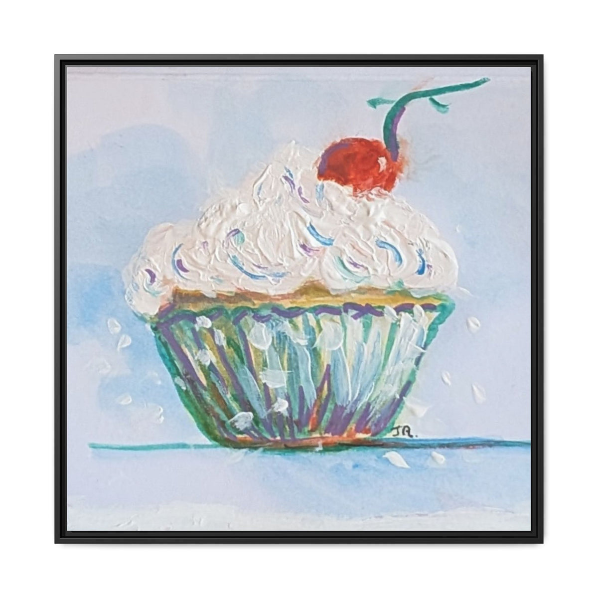 Cupcake Canvas Art Print — Framed Matte Wall Decor