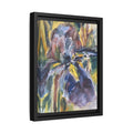 Framed Watercolor Iris Matte Canvas Wall Art