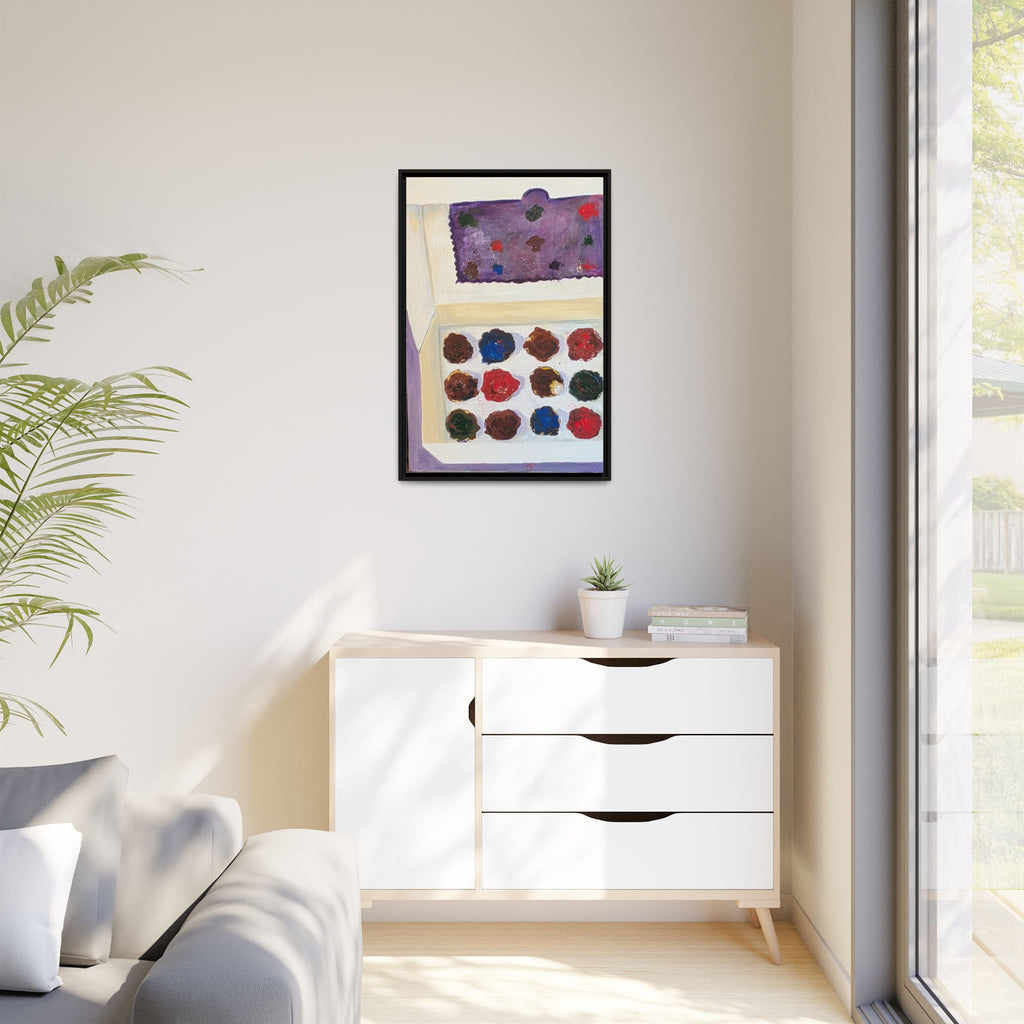 Box of Cupcakes — Framed Matte Canvas Wall Art