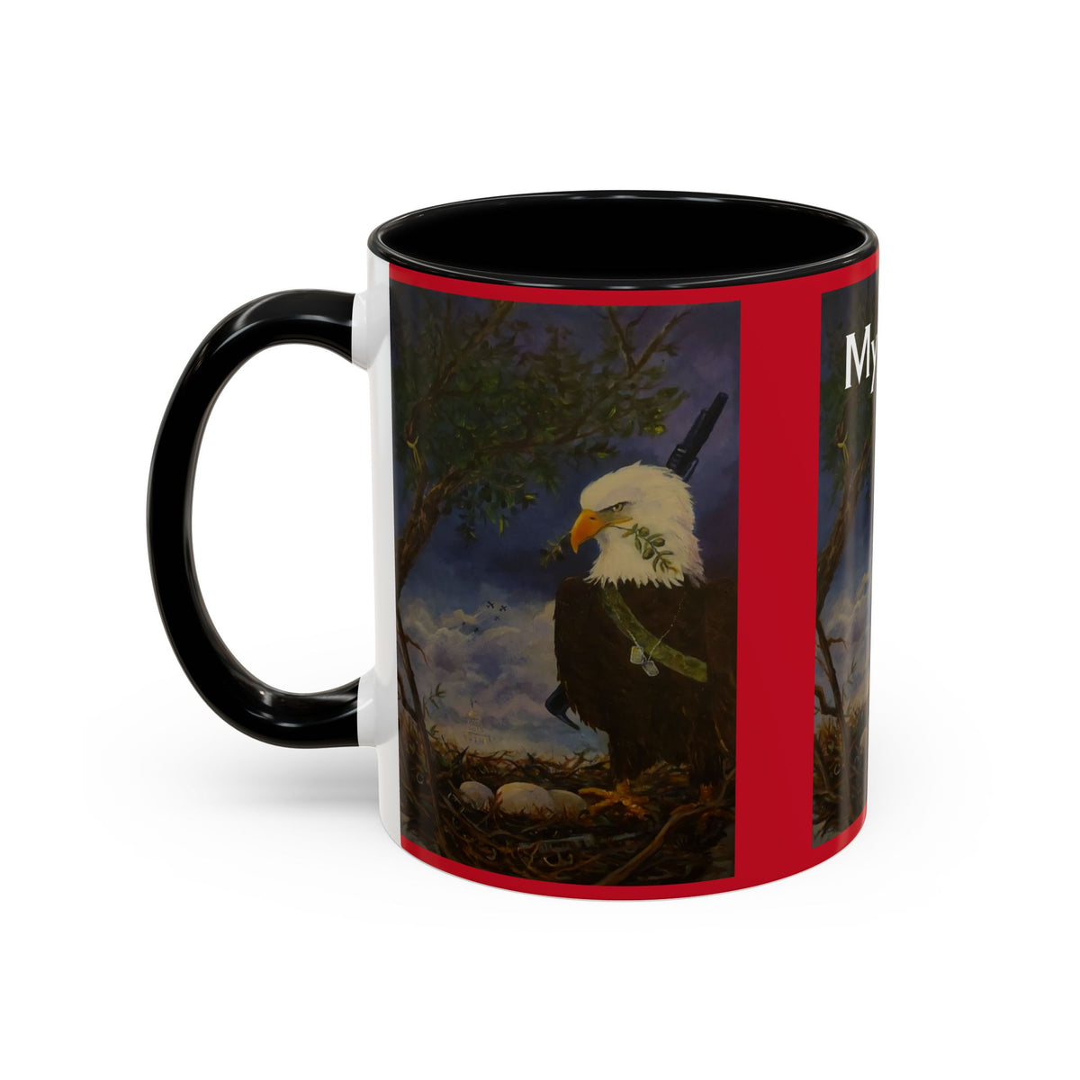 American Hero Patriotism Accent Coffee Mug