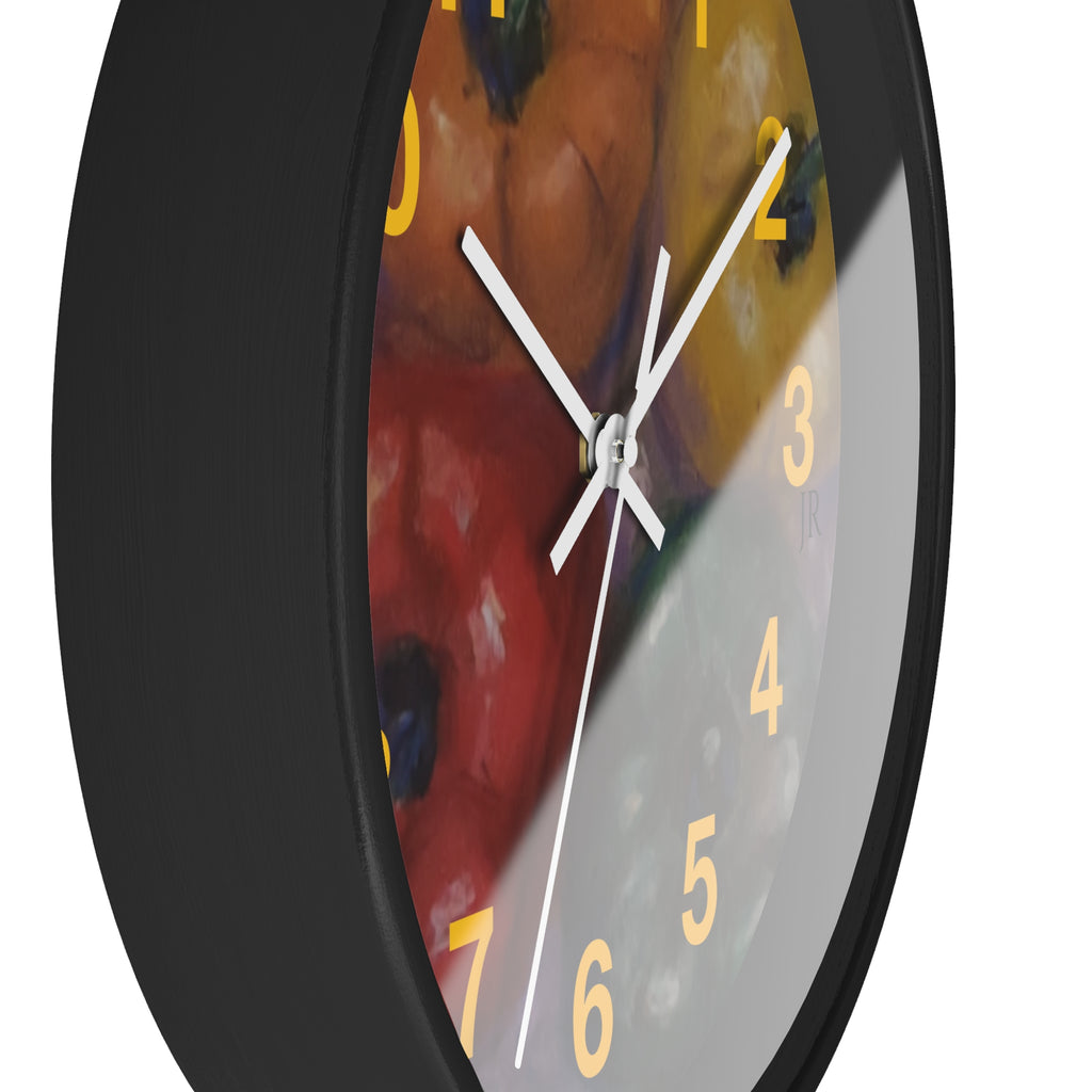 Colorful 4 Pepper Wall Clock —  Kitchen Decor
