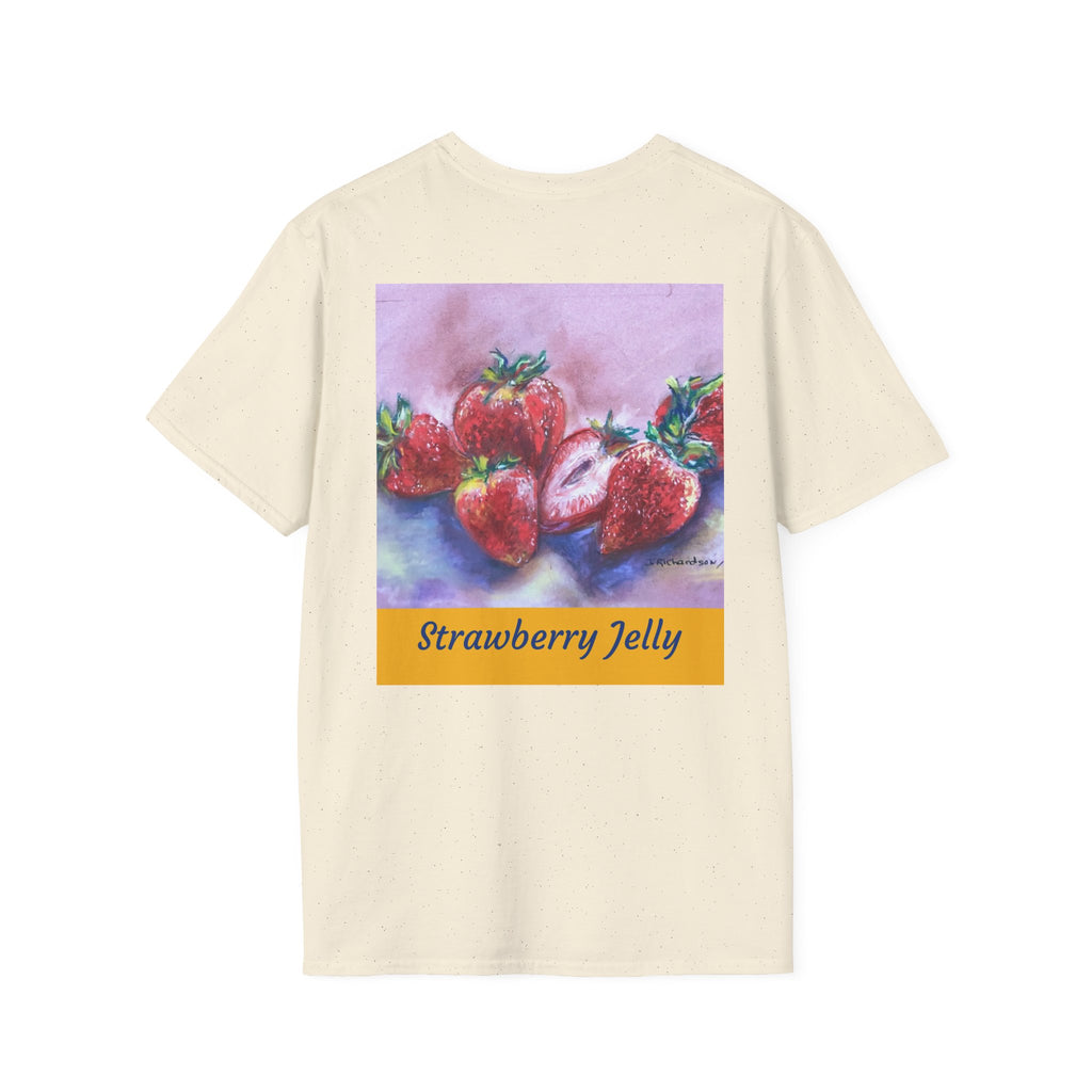 Strawberry Pastel Back Design T-shirt |  Chest Logo