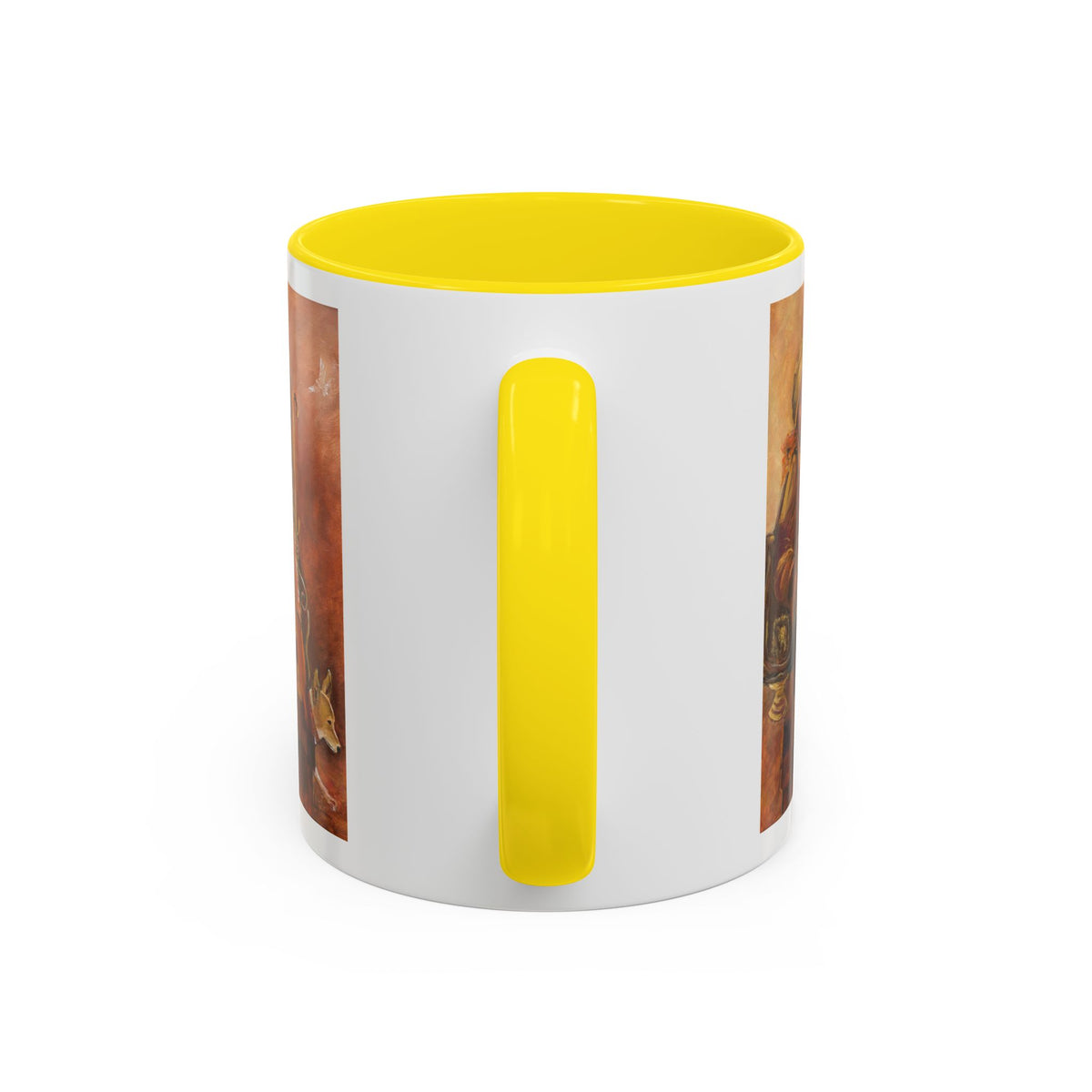 Peaceful Monk Accent Coffee Mug — Inspiration Art (11/15oz)